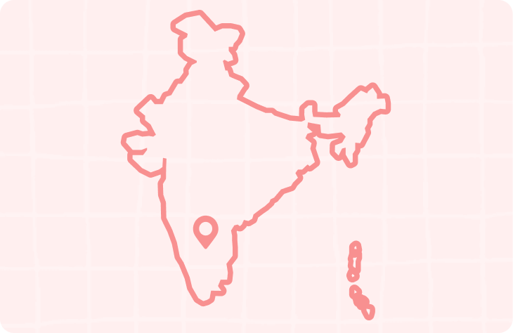 Scribble Data on the India map