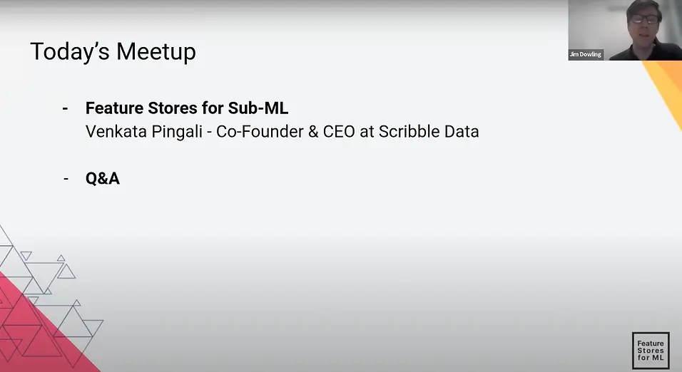 Feature Stores for Sub-ML talk with Jim Dowling and Venkata Pingali