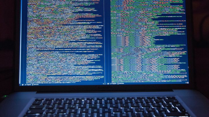 Feature engineering blog header - code on a screen